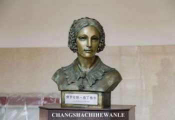 創(chuàng)意南丁格爾雕塑定制 仿銅名人雕塑 公園頭像雕塑