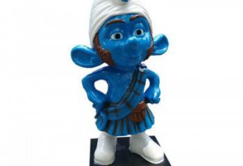 大型藍精靈雕塑供應商 彩繪卡通雕塑 房地產動漫雕塑