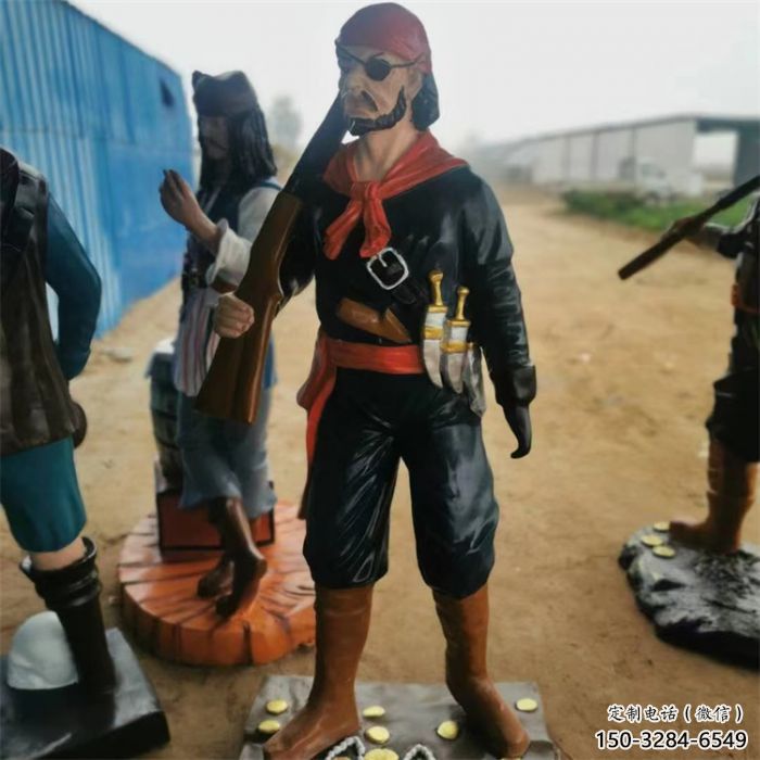 海盜雕塑供應商 景觀美陳卡通雕塑 噴漆動漫雕塑