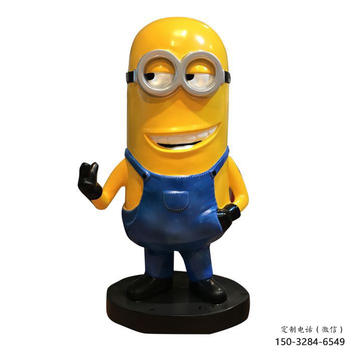 戶外小黃人雕塑供應商 噴漆卡通雕塑 燈光動漫雕塑