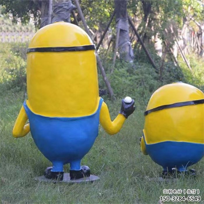 承接街道小黃人雕塑 現代景觀動漫雕塑 彩繪卡通雕塑