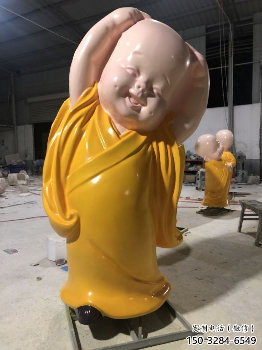 預用小和尚雕塑 景觀校園兒童雕塑 商業街肖像雕塑
