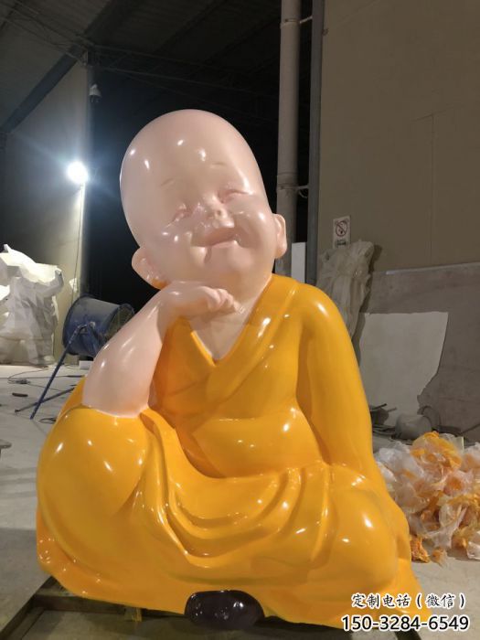 提供小和尚雕塑 中式村口兒童雕塑 景觀肖像雕塑