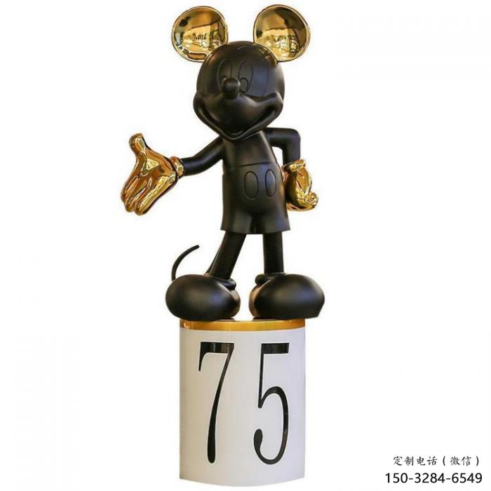 抽象唐老鴨雕塑廠家 啞光卡通雕塑 室內動漫雕塑