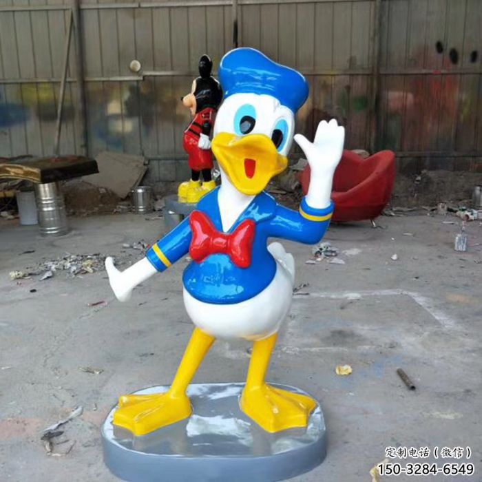 創(chuàng)意唐老鴨雕塑供應(yīng)商 啞光卡通雕塑 公園動(dòng)漫雕塑