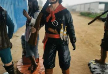 海盜雕塑供應(yīng)商 景觀美陳卡通雕塑 噴漆動漫雕塑