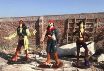 預(yù)定街道海盜雕塑 現(xiàn)代景觀動漫雕塑 彩繪卡通雕塑