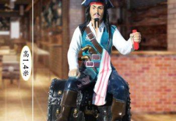 選用農(nóng)村海盜雕塑 抽象藝術(shù)動漫雕塑 烤漆卡通雕塑