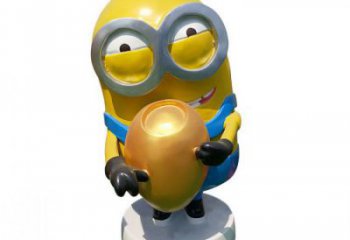 廣場小黃人雕塑加工商 抽象卡通雕塑 烤漆動漫雕塑