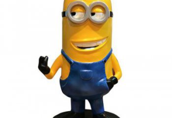 戶外小黃人雕塑供應(yīng)商 噴漆卡通雕塑 燈光動漫雕塑