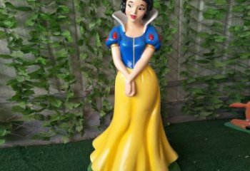 廣場白雪公主雕塑實景圖 抽象卡通雕塑 烤漆動漫雕塑