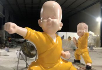 預定小和尚雕塑 烤漆大型兒童雕塑 酒店肖像雕塑