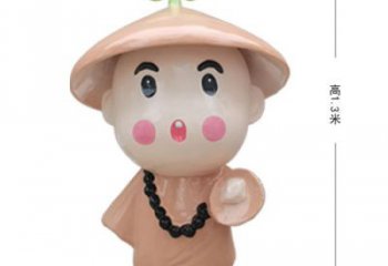 選定小和尚雕塑 黃銅兒童雕塑 步行街肖像雕塑