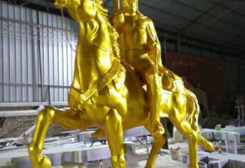 仿古武士雕塑生產 庭院彩繪雕塑 田間小品