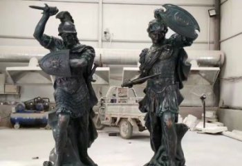 古銅色武士雕塑產品 大型城市雕塑 商業街擺件