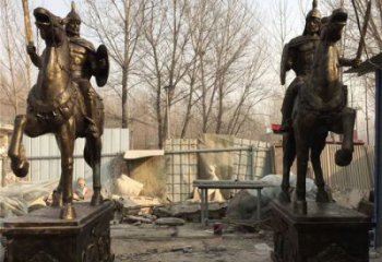 廣場武士雕塑小品 抽象古代雕塑 烤漆人物雕塑