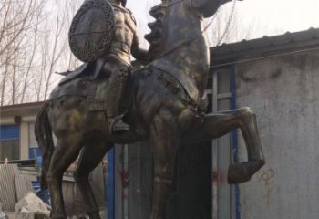 預定戶外武士雕塑 噴漆古代雕塑 仿古人物雕塑