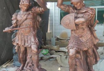 售樓處武士雕塑加工 商業街仿真雕塑 民俗擺件