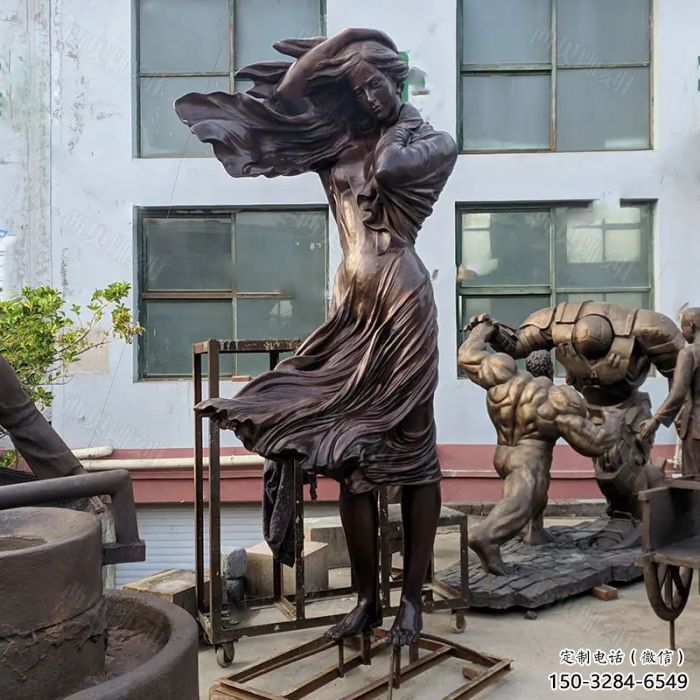 景觀女人雕塑制造商 剪影女性雕塑 商業街歐式雕塑