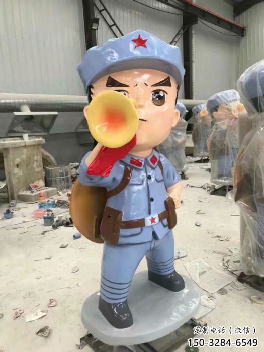 訂購街道紅軍雕塑 現(xiàn)代景觀抗戰(zhàn)雕塑 彩繪革命雕塑
