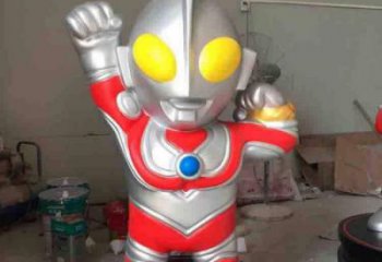戶外超人雕塑生產商 噴漆卡通雕塑 燈光動漫雕塑