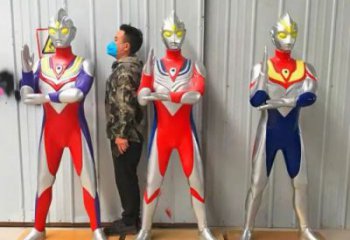 庭院超人雕塑制造商 城市彩繪雕塑 卡通小品