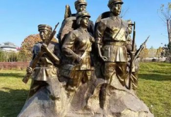 公園紅軍雕塑加工 戶外革命雕塑 抽象抗戰(zhàn)雕塑