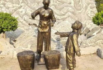 承接大型貨郎雕塑 步行街民俗雕塑 小販擺件