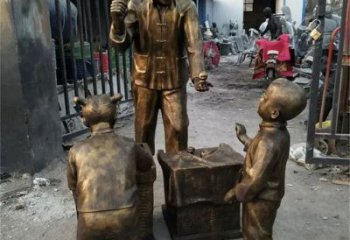 小販雕塑生產(chǎn)商 庭院民俗雕塑 彩繪擺件