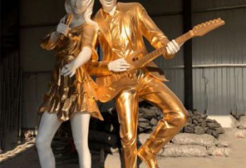 吹拉彈唱雕塑 烤漆大型音樂雕塑 歐式音樂人雕塑廠家