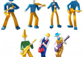 吹拉彈唱雕塑 鑄造公園樂隊(duì)雕塑 歐式音樂人雕塑廠家