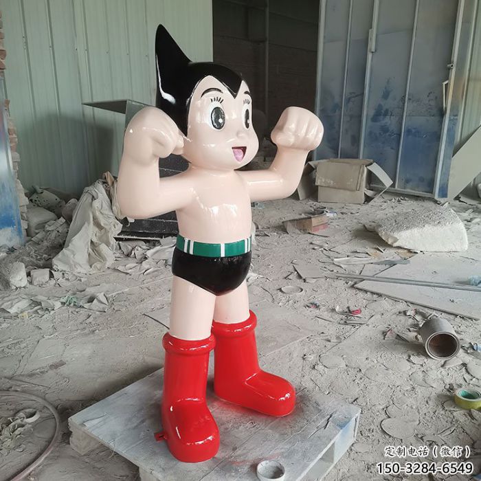 門口玩偶雕塑廠家 售樓處卡通雕塑 彩繪小品