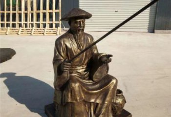 仿古姜太公雕塑廠家 草地釣魚雕塑 房地產(chǎn)民俗雕塑