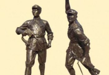 草地交警雕塑廠家 現代校園軍人雕塑 大型士兵雕塑