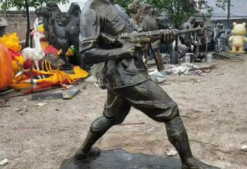 廣場交警雕塑廠家 抽象軍人雕塑 烤漆士兵雕塑