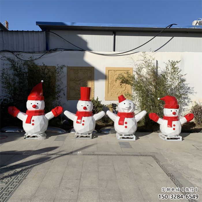商業街雪人雕塑廠家 售樓處雕塑 卡通擺件
