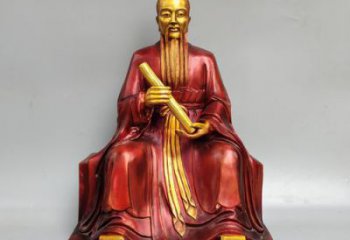 張仲景雕塑廠家 景觀美陳藥王雕塑 噴漆名醫雕塑