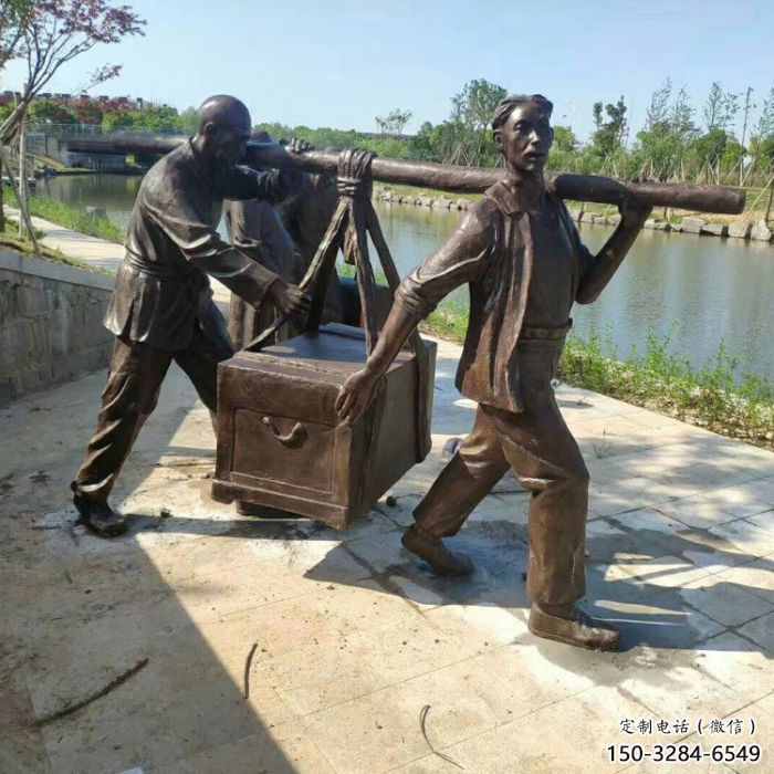 戶外老人雕塑廠家 噴漆景觀民俗雕塑 黃銅古代雕塑