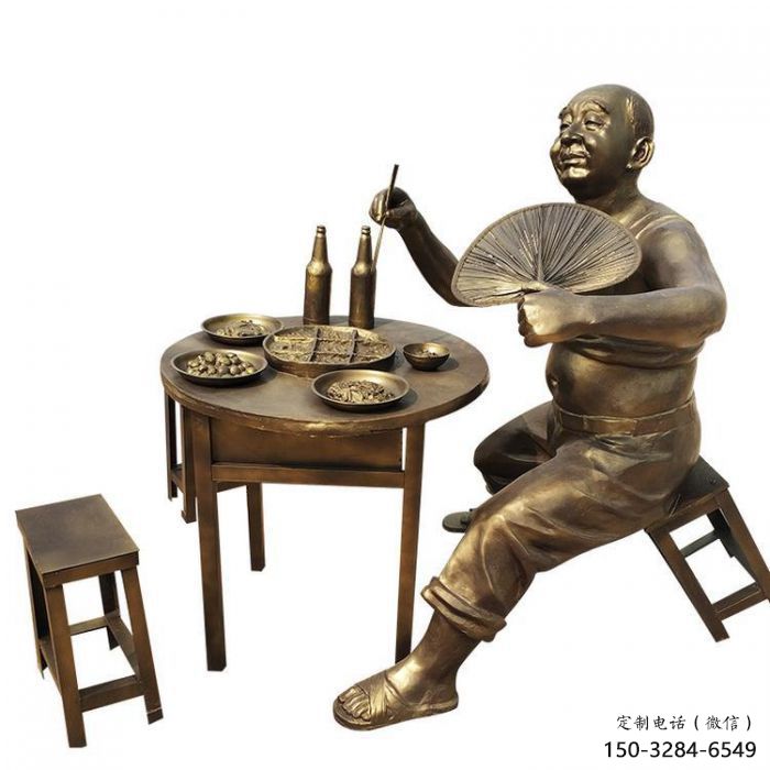 街道老人雕塑廠家 現代景觀擺件 彩繪古代雕塑