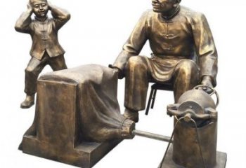 廣場老人雕塑廠家 抽象景觀民俗雕塑 烤漆古代雕塑