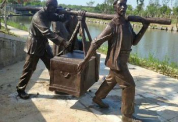 戶外老人雕塑廠家 噴漆景觀民俗雕塑 黃銅古代雕塑