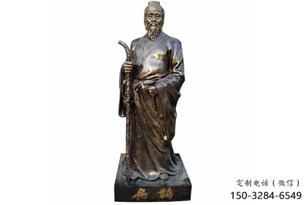 玻璃鋼扁鵲雕塑 歐式步行街名醫雕塑 大型商場藥王雕塑