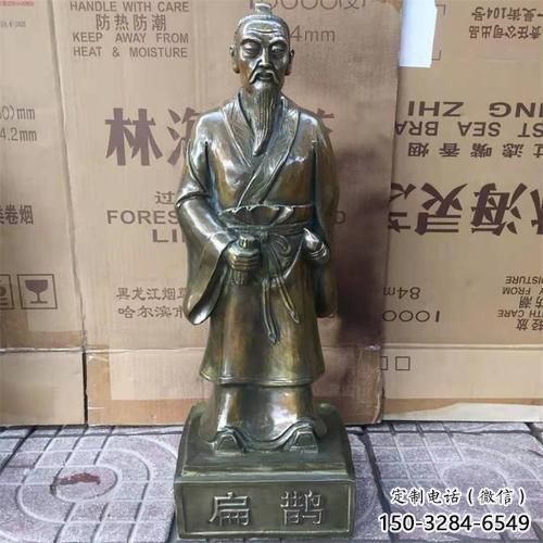 中式扁鵲雕塑 玻璃鋼名醫雕塑 仿古藥王雕塑