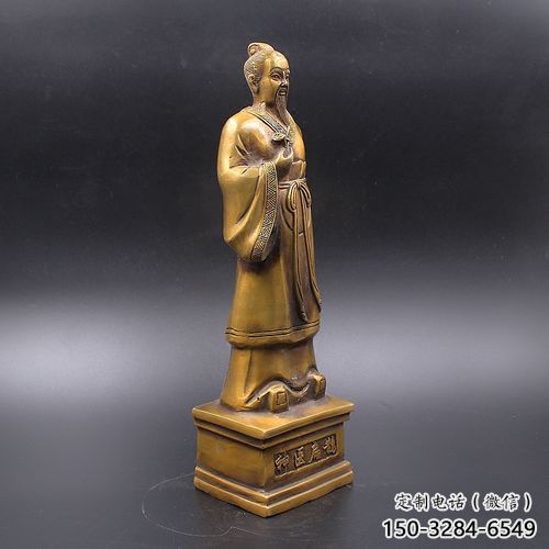 玻璃鋼扁鵲雕塑 仿銅名醫(yī)雕塑 大型藥王雕塑