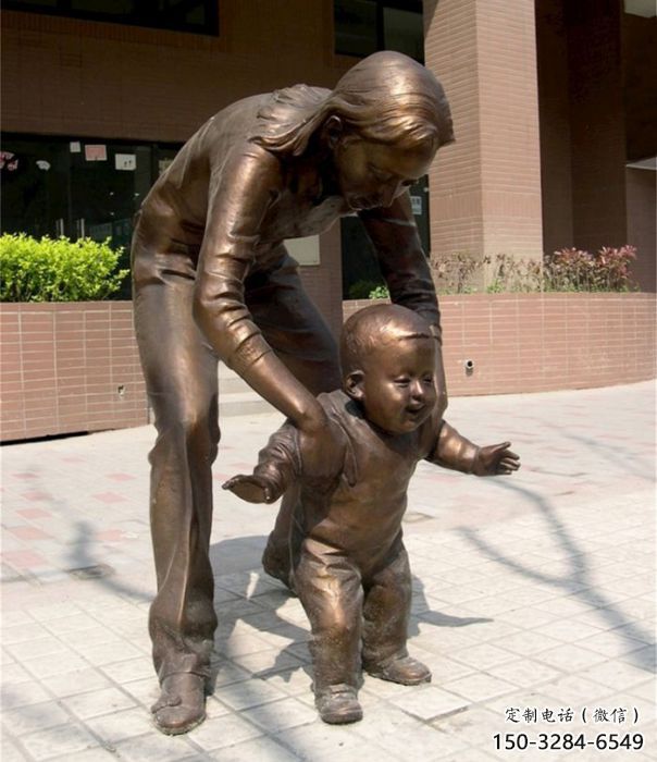 創(chuàng)意母親雕塑 玻璃鋼女人雕塑 公園肖像雕塑