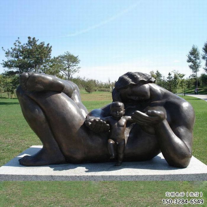 大型母親雕塑 玻璃鋼女人雕塑 房地產(chǎn)肖像雕塑
