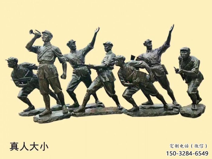 玻璃鋼武警雕塑 仿銅警察雕塑 商業街戰士雕塑