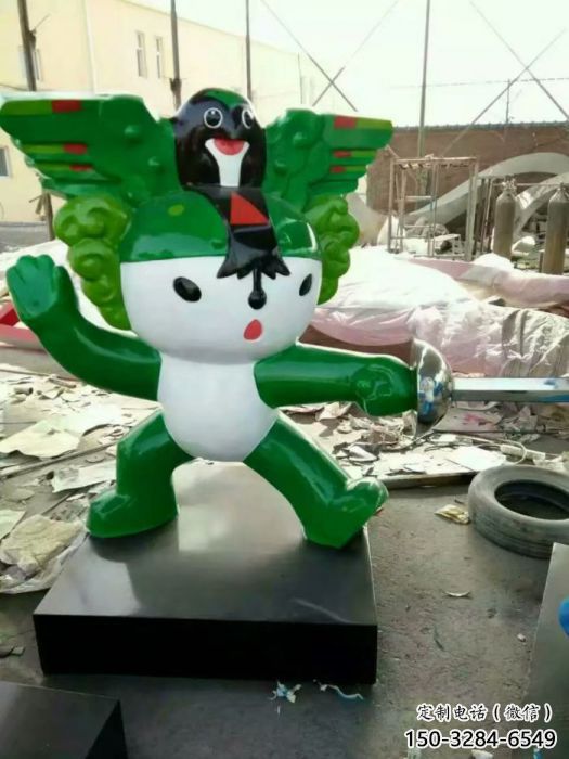 街道福娃雕塑 景觀體育雕塑 彩繪奧運雕塑