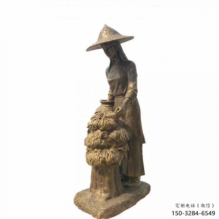 抽象茶道雕塑 玻璃鋼民俗雕塑 商業(yè)街制茶雕塑