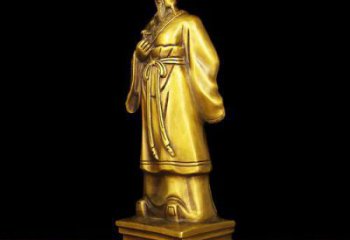 玻璃鋼扁鵲雕塑 仿銅名醫(yī)雕塑 戶外藥王雕塑